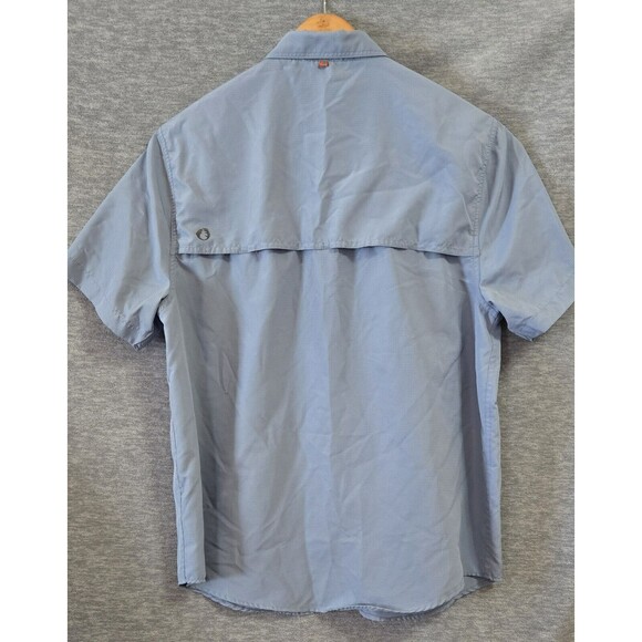 The American Outdoorsman Size Large Fishing Shirt Short Sleeve Blue - Picture 2 of 4